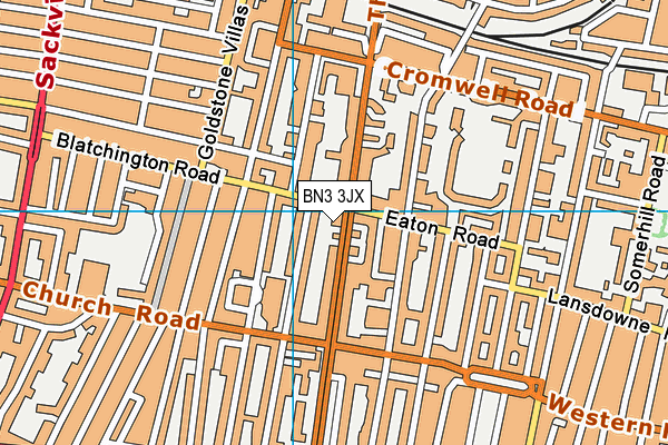 BN3 3JX map - OS VectorMap District (Ordnance Survey) BN3 3JX map - OS VectorMap District (Ordnance Survey)