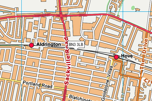 BN3 3LB map - OS VectorMap District (Ordnance Survey) BN3 3LB map - OS VectorMap District (Ordnance Survey)