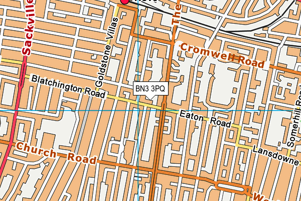 BN3 3PQ map - OS VectorMap District (Ordnance Survey) BN3 3PQ map - OS VectorMap District (Ordnance Survey)
