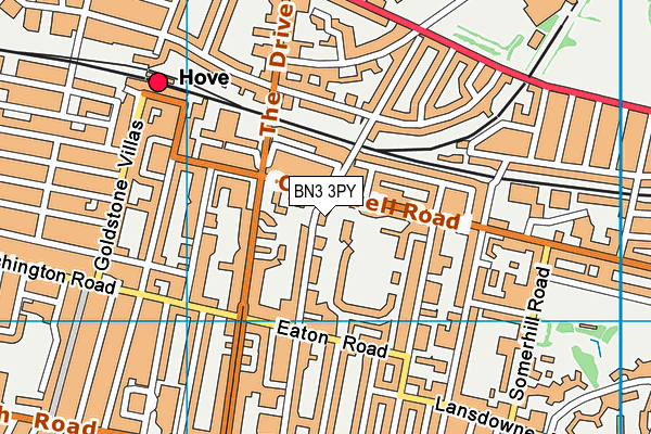 BN3 3PY map - OS VectorMap District (Ordnance Survey) BN3 3PY map - OS VectorMap District (Ordnance Survey)