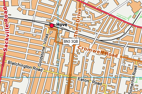 BN3 3QB map - OS VectorMap District (Ordnance Survey) BN3 3QB map - OS VectorMap District (Ordnance Survey)