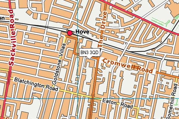 BN3 3QD map - OS VectorMap District (Ordnance Survey) BN3 3QD map - OS VectorMap District (Ordnance Survey)