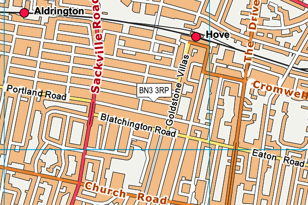 BN3 3RP map - OS VectorMap District (Ordnance Survey) BN3 3RP map - OS VectorMap District (Ordnance Survey)