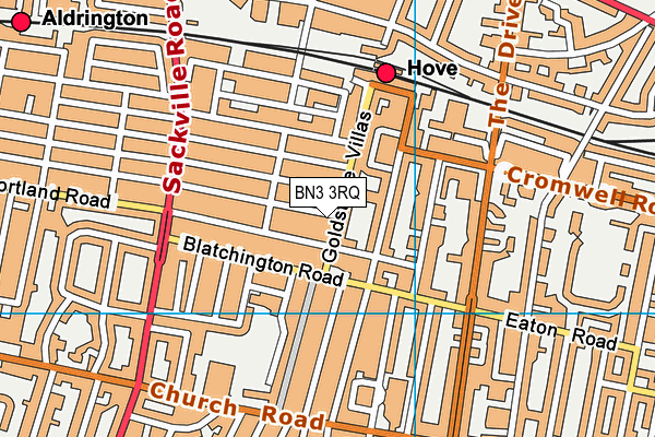 BN3 3RQ map - OS VectorMap District (Ordnance Survey) BN3 3RQ map - OS VectorMap District (Ordnance Survey)