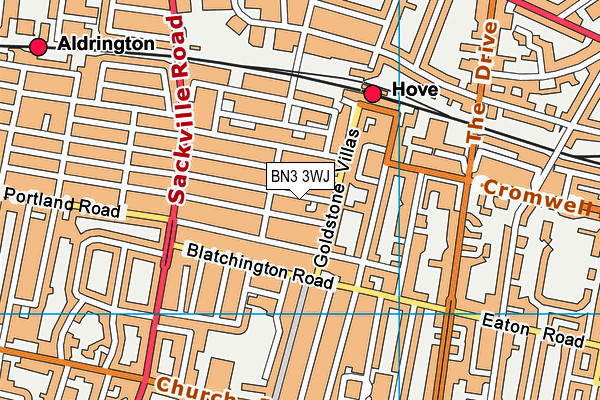 BN3 3WJ map - OS VectorMap District (Ordnance Survey) BN3 3WJ map - OS VectorMap District (Ordnance Survey)