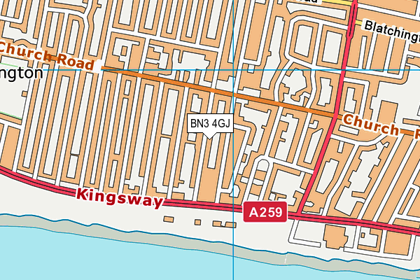 BN3 4GJ map - OS VectorMap District (Ordnance Survey) BN3 4GJ map - OS VectorMap District (Ordnance Survey)