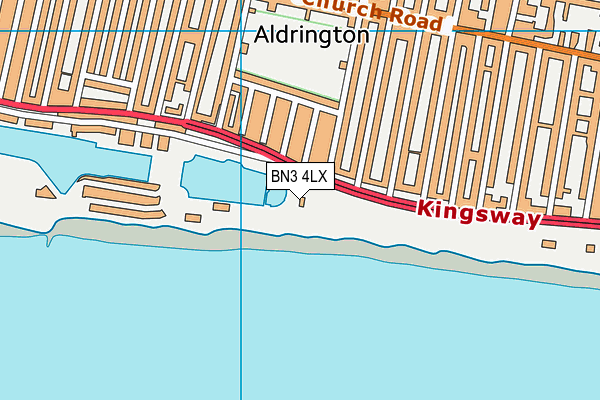 BN3 4LX map - OS VectorMap District (Ordnance Survey) BN3 4LX map - OS VectorMap District (Ordnance Survey)