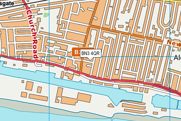 BN3 4QR map - OS VectorMap District (Ordnance Survey) BN3 4QR map - OS VectorMap District (Ordnance Survey)
