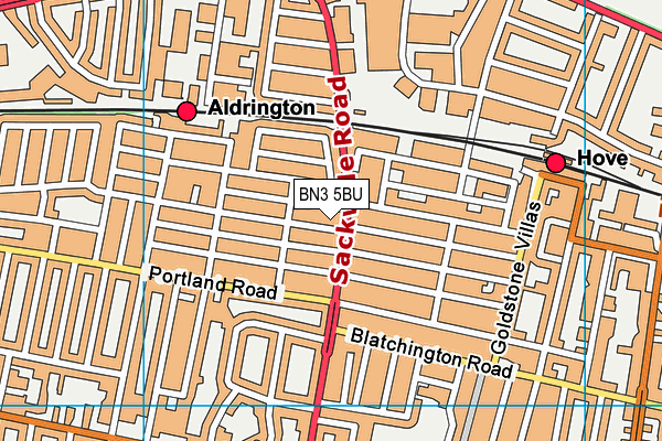 BN3 5BU map - OS VectorMap District (Ordnance Survey) BN3 5BU map - OS VectorMap District (Ordnance Survey)
