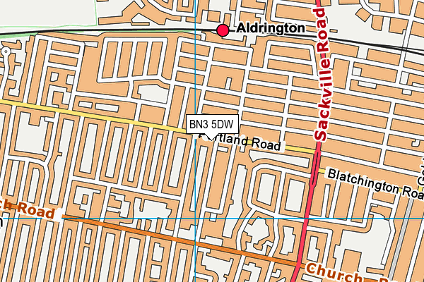 BN3 5DW map - OS VectorMap District (Ordnance Survey) BN3 5DW map - OS VectorMap District (Ordnance Survey)