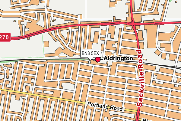 BN3 5EX map - OS VectorMap District (Ordnance Survey) BN3 5EX map - OS VectorMap District (Ordnance Survey)
