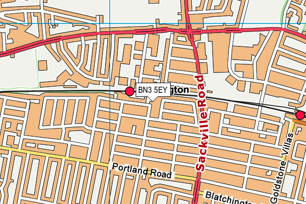 BN3 5EY map - OS VectorMap District (Ordnance Survey) BN3 5EY map - OS VectorMap District (Ordnance Survey)