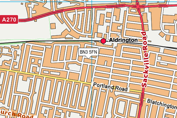 BN3 5FN map - OS VectorMap District (Ordnance Survey) BN3 5FN map - OS VectorMap District (Ordnance Survey)