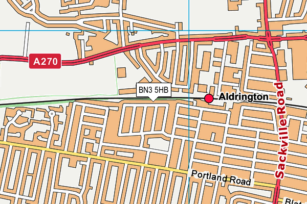 BN3 5HB map - OS VectorMap District (Ordnance Survey) BN3 5HB map - OS VectorMap District (Ordnance Survey)