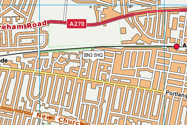 BN3 5HQ map - OS VectorMap District (Ordnance Survey)