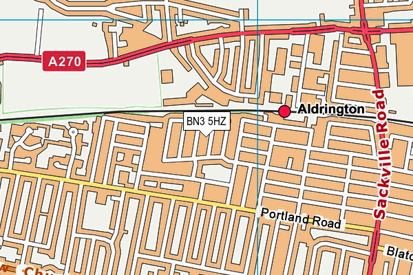 BN3 5HZ map - OS VectorMap District (Ordnance Survey) BN3 5HZ map - OS VectorMap District (Ordnance Survey)