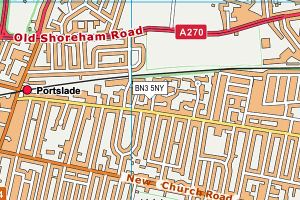 BN3 5NY map - OS VectorMap District (Ordnance Survey)