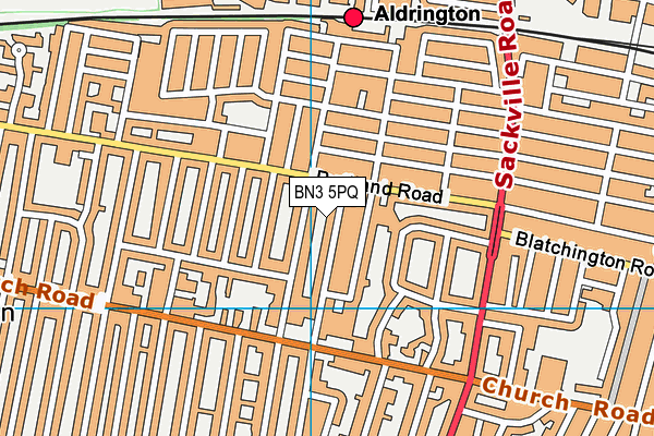 BN3 5PQ map - OS VectorMap District (Ordnance Survey) BN3 5PQ map - OS VectorMap District (Ordnance Survey)