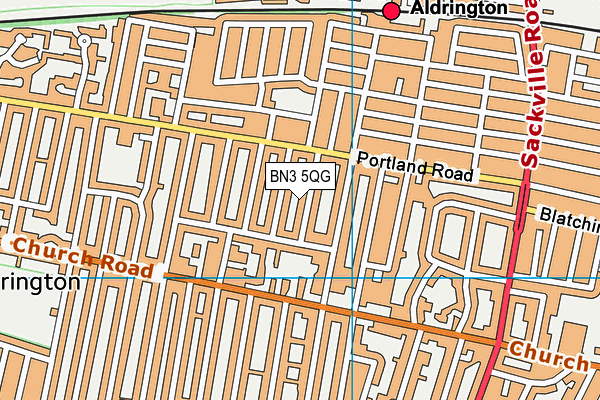 BN3 5QG map - OS VectorMap District (Ordnance Survey) BN3 5QG map - OS VectorMap District (Ordnance Survey)