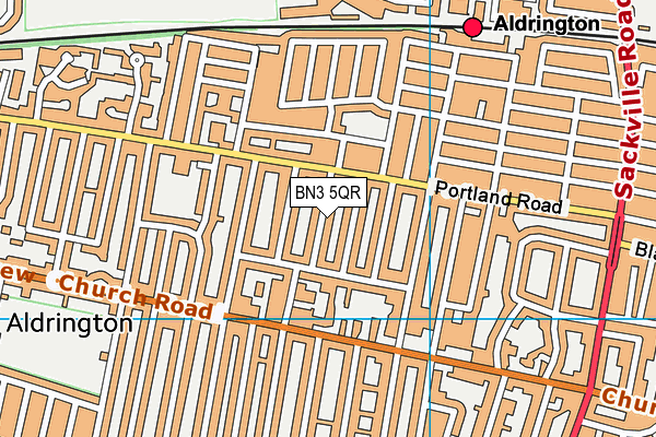 BN3 5QR map - OS VectorMap District (Ordnance Survey) BN3 5QR map - OS VectorMap District (Ordnance Survey)