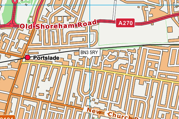 BN3 5RY map - OS VectorMap District (Ordnance Survey) BN3 5RY map - OS VectorMap District (Ordnance Survey)