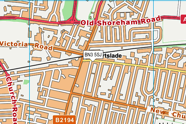 BN3 5SJ map - OS VectorMap District (Ordnance Survey) BN3 5SJ map - OS VectorMap District (Ordnance Survey)