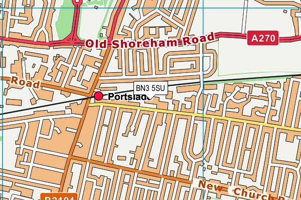 BN3 5SU map - OS VectorMap District (Ordnance Survey) BN3 5SU map - OS VectorMap District (Ordnance Survey)