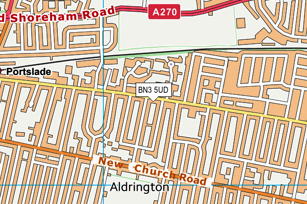 BN3 5UD map - OS VectorMap District (Ordnance Survey) BN3 5UD map - OS VectorMap District (Ordnance Survey)