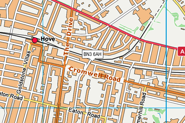 BN3 6AH map - OS VectorMap District (Ordnance Survey) BN3 6AH map - OS VectorMap District (Ordnance Survey)