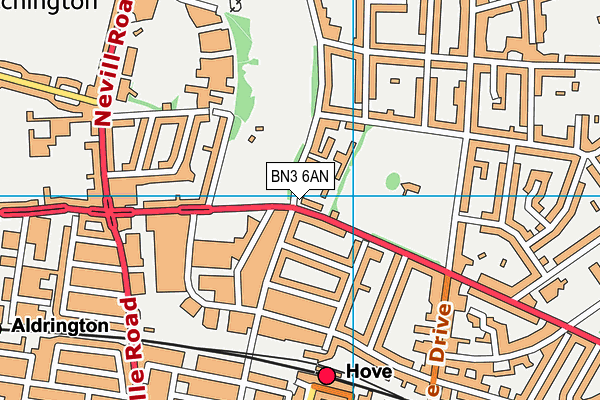 BN3 6AN map - OS VectorMap District (Ordnance Survey) BN3 6AN map - OS VectorMap District (Ordnance Survey)