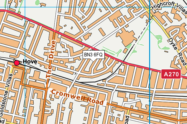 BN3 6FQ map - OS VectorMap District (Ordnance Survey) BN3 6FQ map - OS VectorMap District (Ordnance Survey)