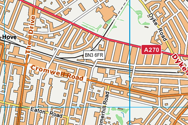 BN3 6FR map - OS VectorMap District (Ordnance Survey) BN3 6FR map - OS VectorMap District (Ordnance Survey)