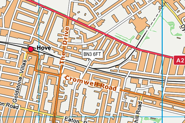 BN3 6FT map - OS VectorMap District (Ordnance Survey) BN3 6FT map - OS VectorMap District (Ordnance Survey)