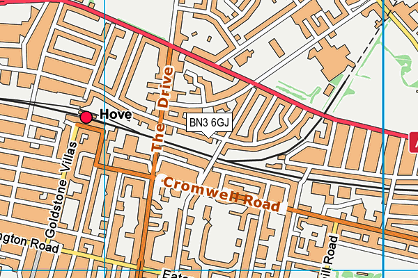 BN3 6GJ map - OS VectorMap District (Ordnance Survey) BN3 6GJ map - OS VectorMap District (Ordnance Survey)