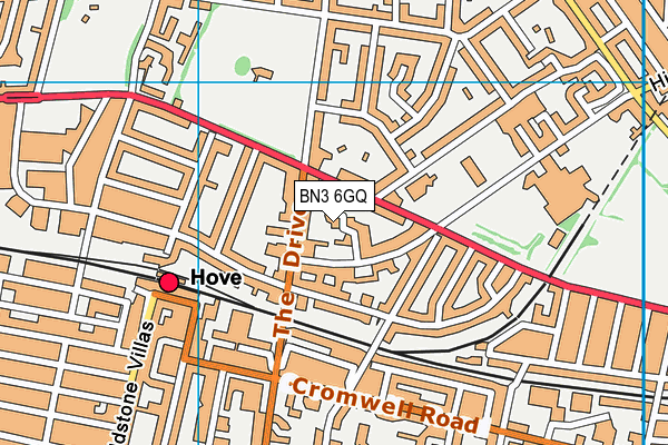BN3 6GQ map - OS VectorMap District (Ordnance Survey) BN3 6GQ map - OS VectorMap District (Ordnance Survey)