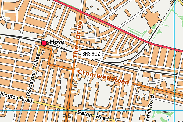 BN3 6GZ map - OS VectorMap District (Ordnance Survey) BN3 6GZ map - OS VectorMap District (Ordnance Survey)