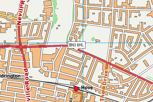 BN3 6HL map - OS VectorMap District (Ordnance Survey) BN3 6HL map - OS VectorMap District (Ordnance Survey)