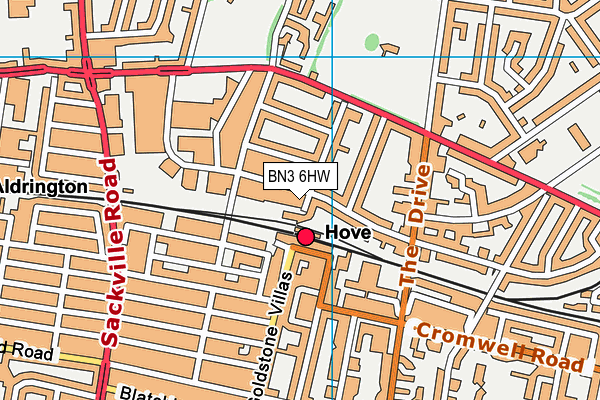 BN3 6HW map - OS VectorMap District (Ordnance Survey) BN3 6HW map - OS VectorMap District (Ordnance Survey)