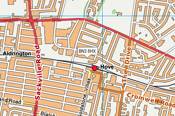 BN3 6HX map - OS VectorMap District (Ordnance Survey) BN3 6HX map - OS VectorMap District (Ordnance Survey)