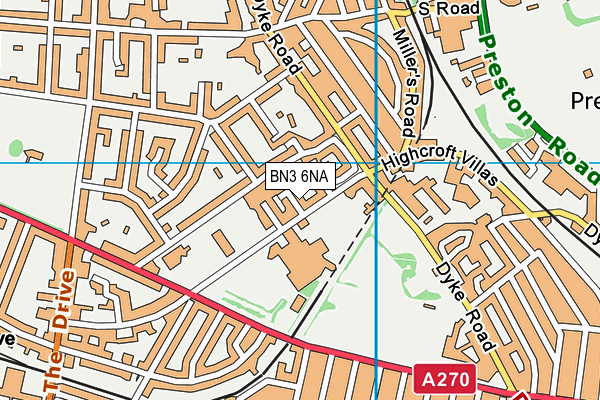BN3 6NA map - OS VectorMap District (Ordnance Survey) BN3 6NA map - OS VectorMap District (Ordnance Survey)