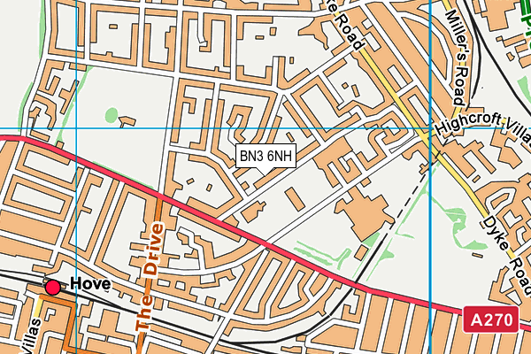 BN3 6NH map - OS VectorMap District (Ordnance Survey) BN3 6NH map - OS VectorMap District (Ordnance Survey)