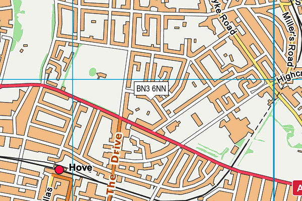 BN3 6NN map - OS VectorMap District (Ordnance Survey) BN3 6NN map - OS VectorMap District (Ordnance Survey)