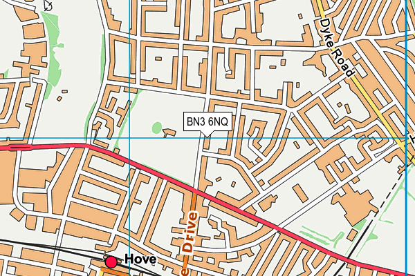 BN3 6NQ map - OS VectorMap District (Ordnance Survey) BN3 6NQ map - OS VectorMap District (Ordnance Survey)