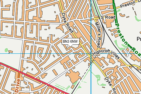 BN3 6NW map - OS VectorMap District (Ordnance Survey) BN3 6NW map - OS VectorMap District (Ordnance Survey)