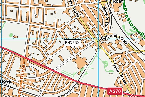 BN3 6NX map - OS VectorMap District (Ordnance Survey) BN3 6NX map - OS VectorMap District (Ordnance Survey)