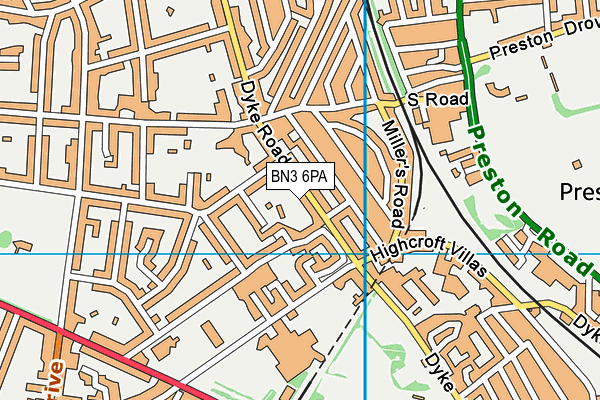 BN3 6PA map - OS VectorMap District (Ordnance Survey) BN3 6PA map - OS VectorMap District (Ordnance Survey)