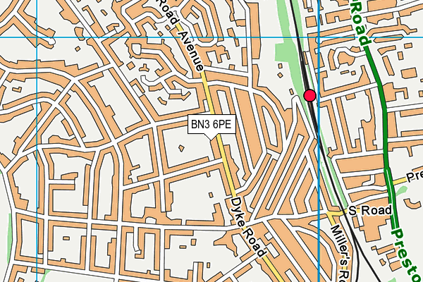BN3 6PE map - OS VectorMap District (Ordnance Survey) BN3 6PE map - OS VectorMap District (Ordnance Survey)