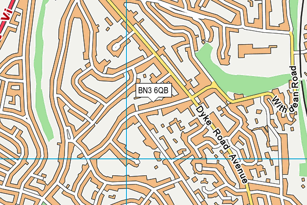 BN3 6QB map - OS VectorMap District (Ordnance Survey) BN3 6QB map - OS VectorMap District (Ordnance Survey)