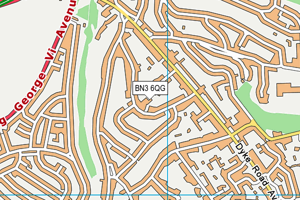BN3 6QG map - OS VectorMap District (Ordnance Survey) BN3 6QG map - OS VectorMap District (Ordnance Survey)
