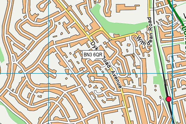 BN3 6QR map - OS VectorMap District (Ordnance Survey) BN3 6QR map - OS VectorMap District (Ordnance Survey)